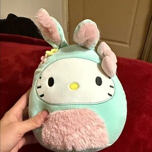 Hello Kitty Plush with Mint and Pink Accents